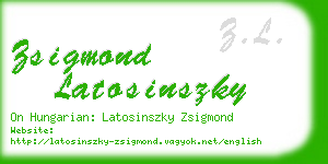 zsigmond latosinszky business card